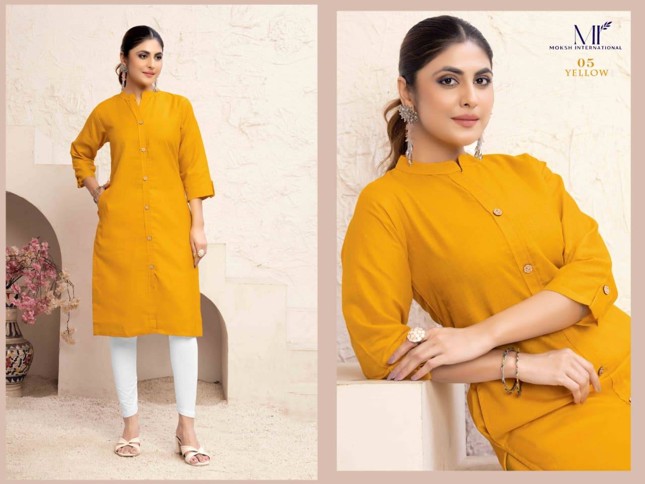 Neer vol-2 BY Moksh International  05 to 09 series Stylish Fancy kurtis At Wholesale Price